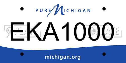 EKA1000 Michigan License Plate