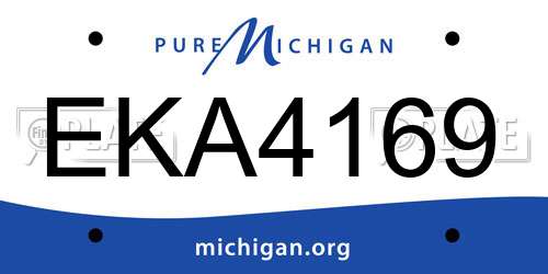 EKA4169 Michigan License Plate
