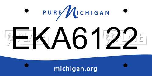 EKA6122 Michigan License Plate