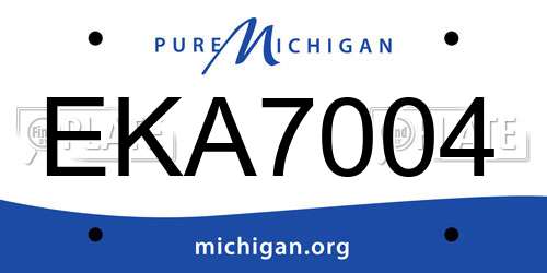 EKA7004 Michigan License Plate