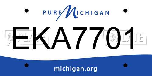 EKA7701 Michigan License Plate