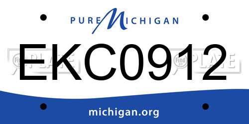 EKC0912 Michigan License Plate