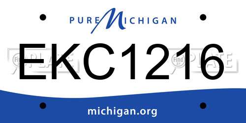 EKC1216 Michigan License Plate
