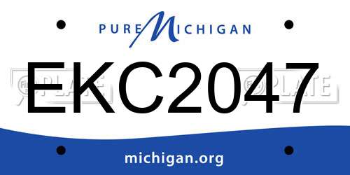 EKC2047 Michigan License Plate