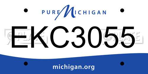 EKC3055 Michigan License Plate