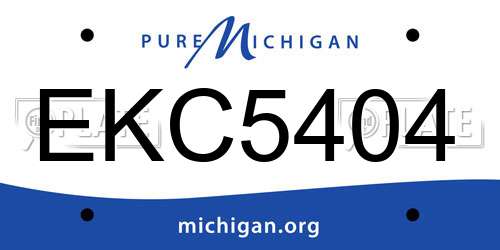 EKC5404 Michigan License Plate