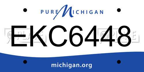 EKC6448 Michigan License Plate