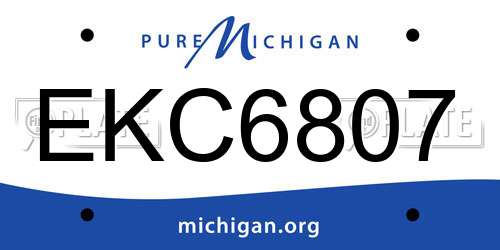 EKC6807 Michigan License Plate