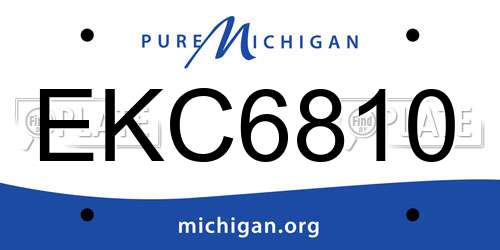 EKC6810 Michigan License Plate