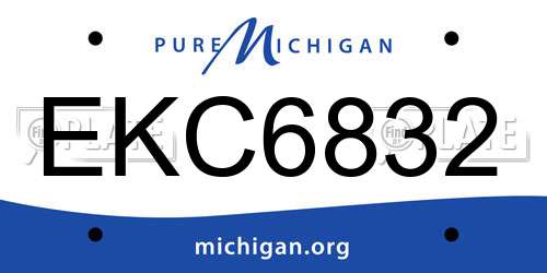 EKC6832 Michigan License Plate