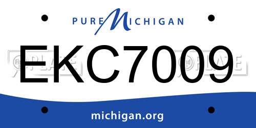 EKC7009 Michigan License Plate