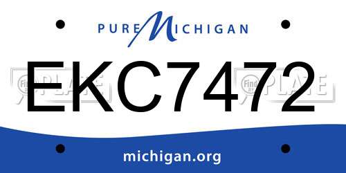 EKC7472 Michigan License Plate
