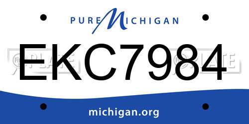 EKC7984 Michigan License Plate