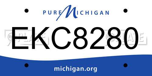 EKC8280 Michigan License Plate