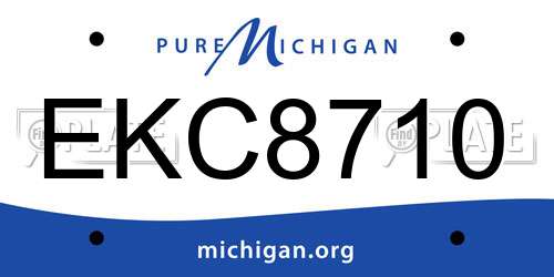 EKC8710 Michigan License Plate