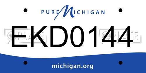 EKD0144 Michigan License Plate