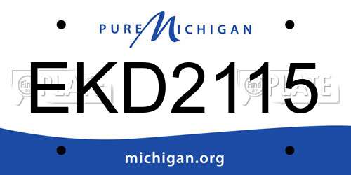 EKD2115 Michigan License Plate
