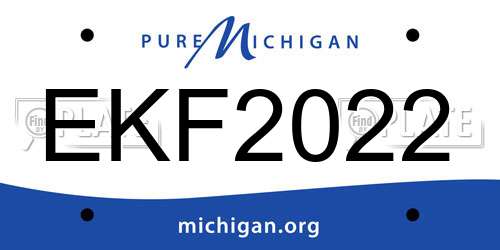 EKF2022 Michigan License Plate