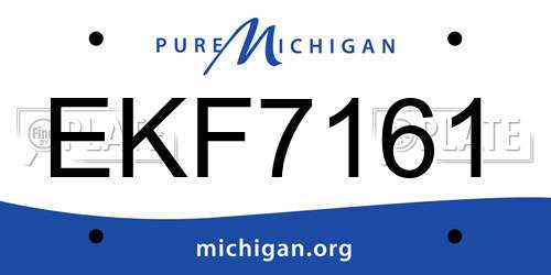 EKF7161 Michigan License Plate