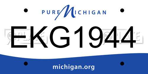 EKG1944 Michigan License Plate