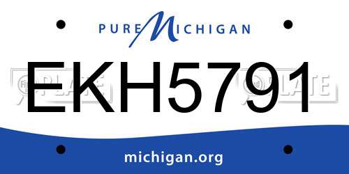 EKH5791 Michigan License Plate