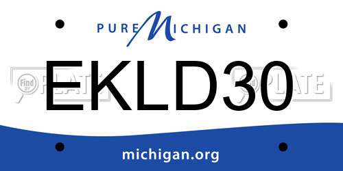 EKLD30 Michigan License Plate