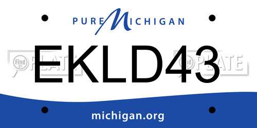 EKLD43 Michigan License Plate
