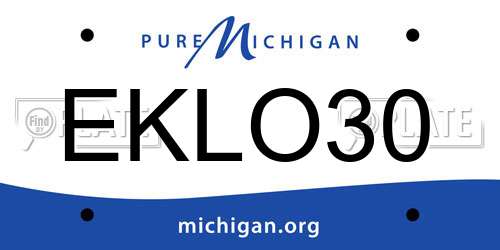 EKLO30 Michigan License Plate