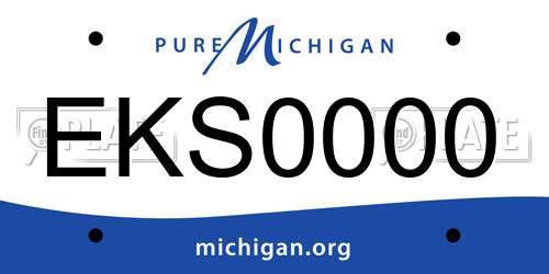 EKS0000 Michigan License Plate