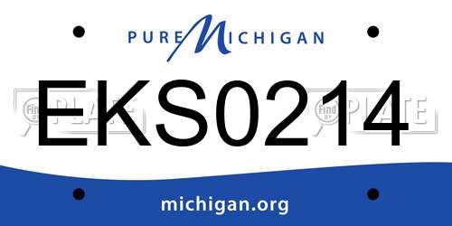 EKS0214 Michigan License Plate