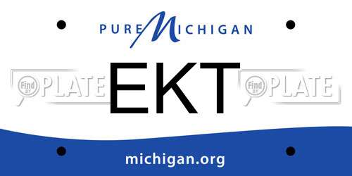 EKT Michigan License Plate