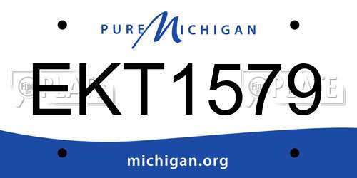 EKT1579 Michigan License Plate