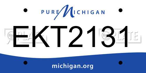 EKT2131 Michigan License Plate