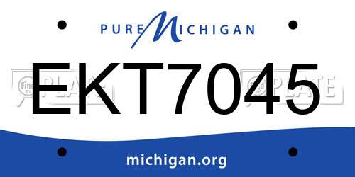 EKT7045 Michigan License Plate