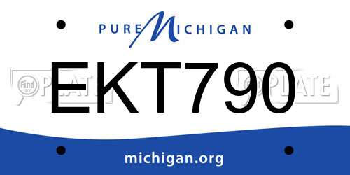 EKT790 Michigan License Plate