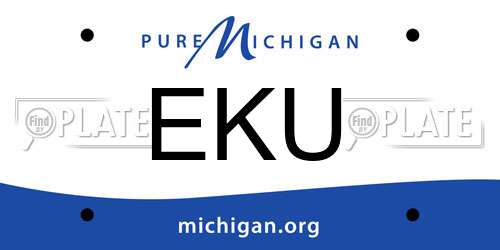 EKU Michigan License Plate