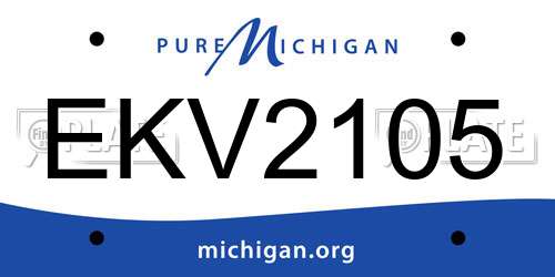 EKV2105 Michigan License Plate