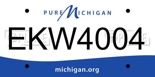 EKW4004 Michigan License Plate