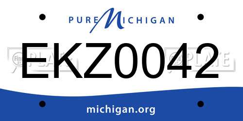 EKZ0042 Michigan License Plate
