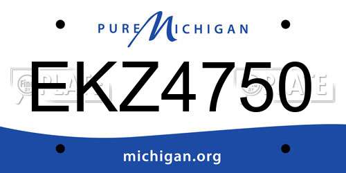 EKZ4750 Michigan License Plate