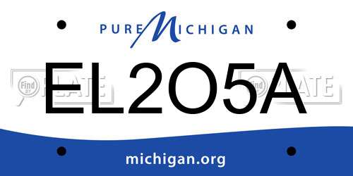 EL2O5A Michigan License Plate