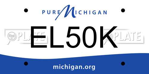 EL50K Michigan License Plate
