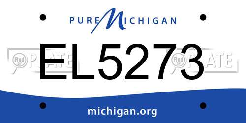EL5273 Michigan License Plate
