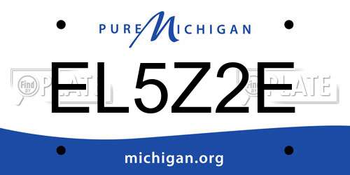 EL5Z2E Michigan License Plate