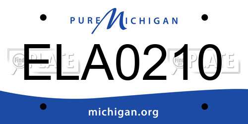ELA0210 Michigan License Plate