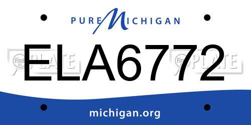 ELA6772 Michigan License Plate