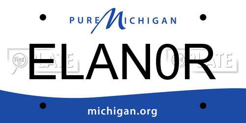 ELAN0R Michigan License Plate
