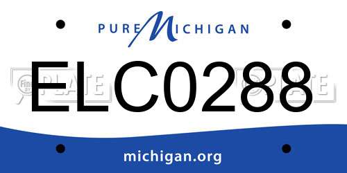 ELC0288 Michigan License Plate