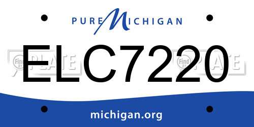 ELC7220 Michigan License Plate