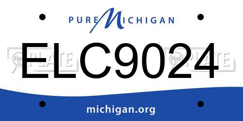 ELC9024 Michigan License Plate